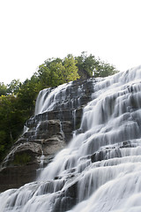 Image showing Finger lakes region waterfall in the summer