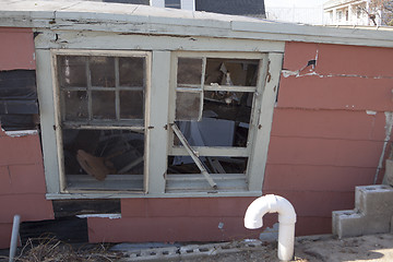 Image showing NEW YORK -November12:Destroyed homes during Hurricane Sandy in t