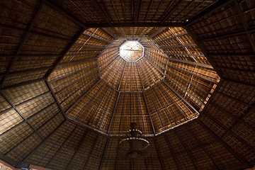 Image showing Celling ofstraw roof