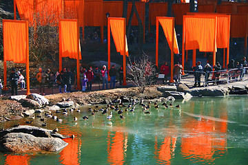 Image showing RED GATES  AT CENTRAL  PARK. MANHATTAN