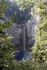 Image showing Finger lakes region waterfall in the summer