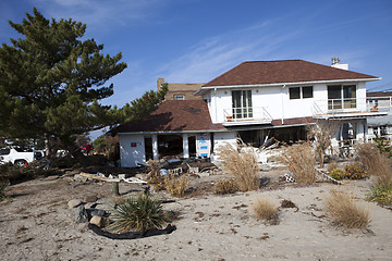 Image showing NEW YORK -November12:Destroyed homes during Hurricane Sandy in t