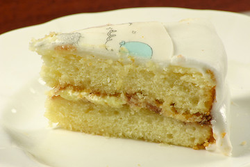 Image showing jam sponge cake