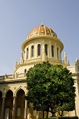 Image showing The bahai temple and garden in Haifa