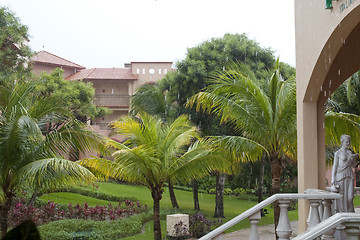 Image showing On a raining day in a resort