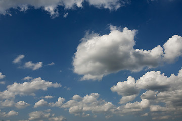 Image showing Clouds in the blue sky 