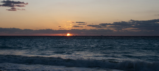 Image showing Sunrise on Caribbean