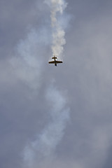 Image showing A plane performing in an air show at Jones Beach