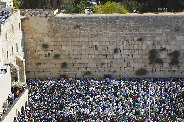 Image showing Prayer of Jews at Western Wall. Jerusalem Israel 