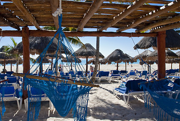 Image showing Hommacks in a resort beach