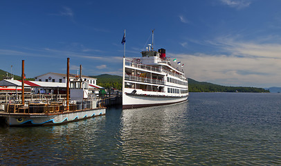 Image showing Steam boat at Lake George

