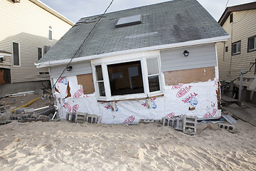 Image showing NEW YORK -November12:Destroyed homes during Hurricane Sandy in t