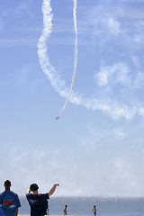 Image showing A plane performing in an air show at Jones Beach