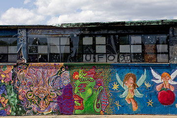 Image showing Graffiti wall in New York