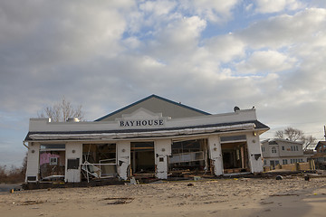 Image showing NEW YORK -November12:Destroyed homes during Hurricane Sandy in t