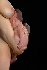 Image showing baby und bauch | baby and bell
