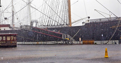 Image showing Manhattan. Rain in Seaport