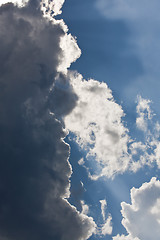 Image showing Clouds in the blue sky 