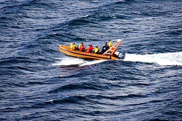 Image showing Alaska. Extreme tours on motorboat