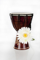 Image showing Drum with flower