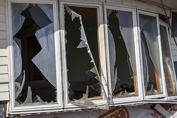 Image showing NEW YORK -November12:Destroyed homes during Hurricane Sandy in t