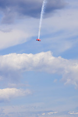 Image showing A plane performing in an air show