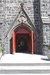 Image showing Entrance to the church