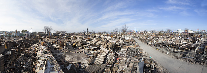 Image showing NEW YORK -November12: The fire destroyed around 100 houses durin