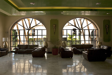 Image showing Fancy bright  lobby of resort