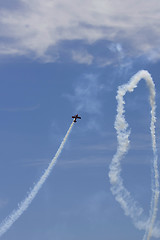 Image showing A plane performing in an air show at Jones Beach