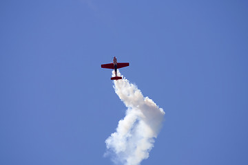 Image showing A plane performing in an air show at Jones Beach