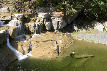 Image showing Finger lakes region waterfall in the summer