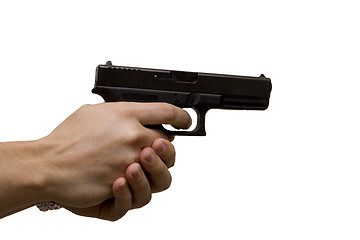 Image showing Pistol in hand