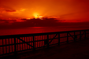 Image showing Sunset, Gulf of Mexico