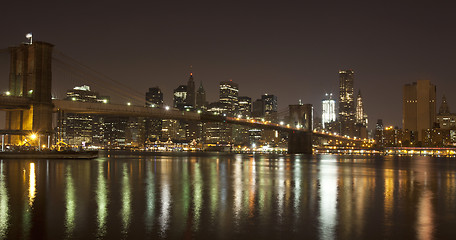 Image showing Downtown Manhattan at night