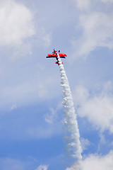 Image showing A plane performing in an air show at Jones Beach