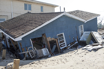 Image showing NEW YORK -November12:Destroyed homes during Hurricane Sandy in t