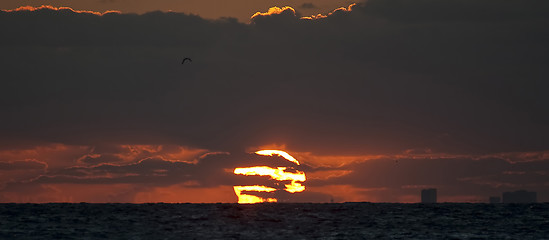 Image showing Sunrise on caribbean