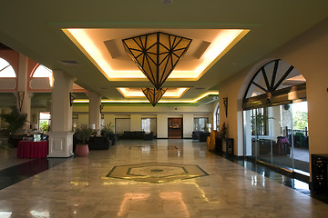 Image showing Fancy bright  lobby of resort