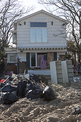 Image showing NEW YORK -November12:Destroyed homes during Hurricane Sandy in t