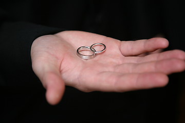 Image showing Groom with rings