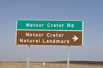 Image showing Sign: Meteor Crater 