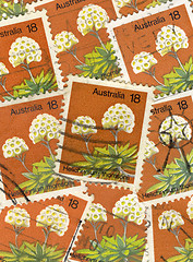 Image showing floral stamps