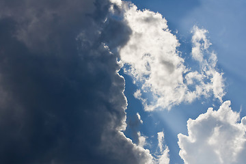 Image showing Clouds in the blue sky 