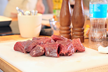 Image showing Raw meat on the board
