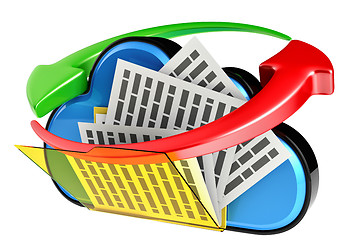 Image showing Cloud computing and storage security concept