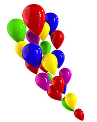 Image showing Flying balloons