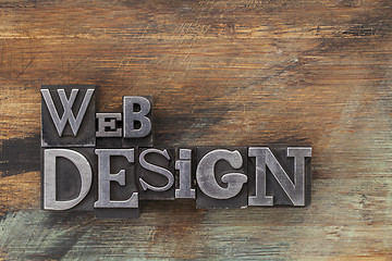 Image showing web design in metal type blocks