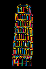 Image showing Pisa tower sketch