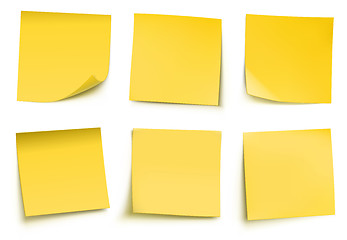 Image showing Yellow post it notes